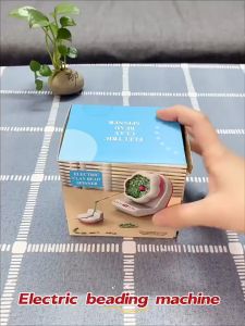 Jewelry Making Electric Bead Spinner Kids DIY Crafts Bracelet Clay Bead Spinner Automatic Bead Bowl