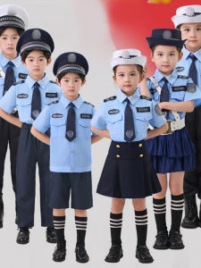 ชุดนักสืบเด็ก เสื้อผ้าเจ้าหน้าที่จราจร ชุดการแสดงบทบาทเด็กชายและเด็กหญิง ชุดนักสืบ ชุดเจ้าหน้าที่จราจร ชุดเสื้อผ้า