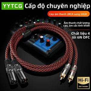 Cáp Âm Thanh Cao Cấp RCA Đầu Vào Sang XLR Cân Bằng Lotus Sang XLR Đực Cái Để Kết Nối Bàn Trộn Âm Thanh Với Amply Công Suất