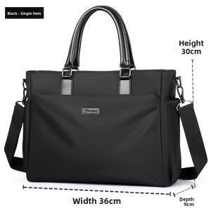 Benzhou Kangaroo Waterproof Casual Crossbody Briefcase Mens Shoulder Bag 14 Inch Computer Cloth Bag Leisure Travel Satchel