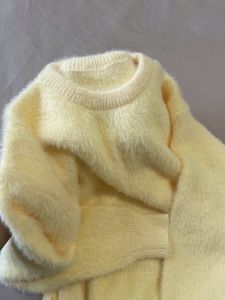 Goose Yellow Loose Long Sleeves Knitwear Sweater Early Autumn New Female Korean Style Atmosphere Fashion Mink Fur Tops