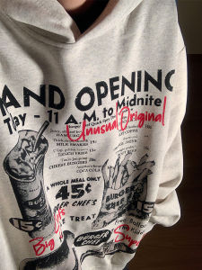 Áo Nỉ Trùm Đầu Dày Ấm Áp Có Mũ Trùm Đầu Thời Trang Mỹ Cổ Điển Có Họa Tiết Bánh Hamburger Và Khoai Tây Chiên Cho Nam Và Nữ Mùa Xuân Thu