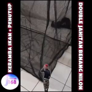 Promo termurah Keramba ikan waring jaring RK anti geser double track / triple track siap pakai ukuran 2x1x1