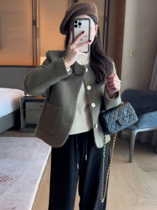 QFN | Elegant French Retro Style Gray Short Jacket