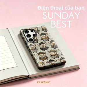 Potdemiel | Ốp Điện Thoại Sang Trọng Winter Bears Hai Lớp Bảo Vệ Cho Samsung Galaxy S26 S25 S24 A56 A36 - Thiết Kế Thời Trang Bảo Vệ Toàn Diện Ống Kính