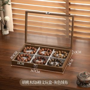 Large Capacity Jewelry Storage Box Display Case Handmade Beads Bracelet Earring Organizer Vintage Style Wooden Box for Home
