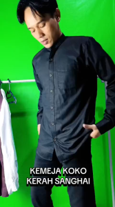 HABISIN STOK KEMEJA KOKO DEWASA LENGAN PANJANG POLOS