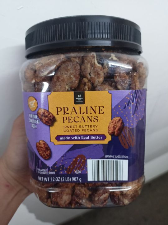Member's Mark Praline Pecans Sweet Buttery Coated Pecans 32 oz(2 LB
