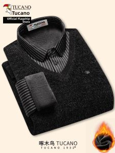 TUCANO | Fleece Lined Two Piece Look Sweater for Men and Middle-aged