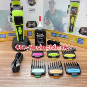 Kemei Tông Đơ Cắt Tóc Cao Cấp KM 1862 - Pin Li-ion 2500mAh Công Suất Lớn 8W 5 Chế Độ Tăng Tốc Màn Hình LCD Lưỡi Cắt Sắc Bén Bảo Hành 3 Tháng