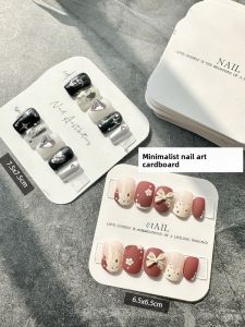 Minimalist Luxury Wearable Nail Art Display Card Paper Storage Tool Backboard Elegant Simple Design Chinese Brand Beauty Tool