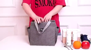 【VIDKHSY Store】Portable Insulation Lunch Bag Large Capacity Waterproof Aluminum Foil Bento Box Double Pocket Insulation Bag For Picnic Ofice School