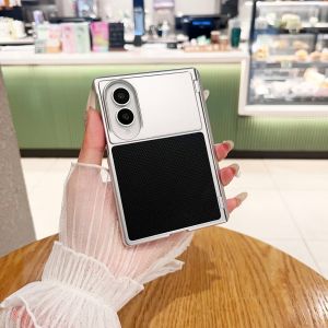 szhaiyu | Electroplated Frosted Leather Phone Case for Samsung Galaxy Z Fold8 ZFold8 Shockproof Hard Shell Hinge Protective Cover Funda