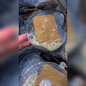 Acrylic Bobo Ball Earring gift set Korean Ins keychain Gift Box Birthday Gift Box Anniversary Birthday Graduation