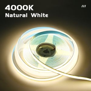 5m/10m Dải Đèn LED COB Mật Độ Cao 320 Đèn LED/m Có Thể Điều Chỉnh Độ Sáng Linh Hoạt FCOB Tape Ribbon Đèn LED Tuyến Tính DC12V 24V Cho Phòng Ngủ