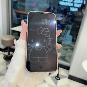 Moetch | Miếng Dán Màn Hình Toàn Phần Hình Mèo Hoạt Hình Dễ Thương Melody Cho iPhone 17/16/15/14/13 Pro Max Plus - Kính Cường Lực Màng Mỏng Trong Suốt HD Chống Trầy Xước Độ Cứng 9H