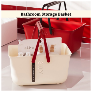 Ready Stock Multipurpose Drainable Bathroom Storage Basket Toiletries Shampoo Bottle Organizer Lightweight Bakul Mandian Serbaguna Rak Simpanan Mandi Dapur Laundry Stackable Bakul Plastik Barang Ringan Tahan Lasak Kitchen Travel Toilet Bathroom Washroom