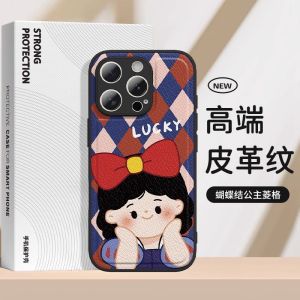 Creative Protective Phone Case for  13 14Promax 17 Lens Full Cover 14Plus Personalized Womens Model New Anti-Fall High-End Feeling Oppo Xiaomi