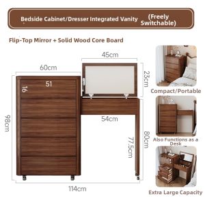 FANLUOWEI | Multifunction Retro Style Wooden Vanity