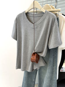 MISHANGYICHU | V Neck Regular Fit Slim T-Shirt