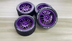 Bộ Lốp Xe RC Drift RED SPIDER 4 Chiếc Tỷ Lệ 1/10 Mâm Kim Loại Lốp Dành Cho Drift Đường Trường Bộ Nâng Cấp D5 TT02 Cho Xe RC Drift Touring