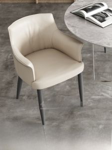 เก้าอี้ทานอาหารแบบอิตาลีหรูหราสำหรับใช้ในบ้าน เก้าอี้โรงแรม เก้าอี้โซฟา รองรับแบบนุ่ม เก้าอี้ที่มีส่วนประกอบของเบาะนั่ง