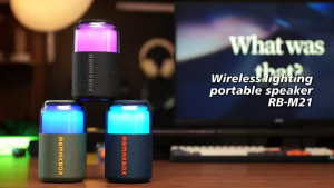 REMAX RB-M21 TWS PORTABLE WIRELESS BLUETOOTH V5.4 SPEAKER with RGB LIGHTING MODE