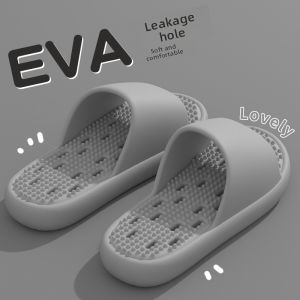 MONLEYTA | Mens Bathroom Leaking Slippers Indoor Bath Anti-slip Massage EVA Odor Resistant Summer Flat Heel Casual Slippers