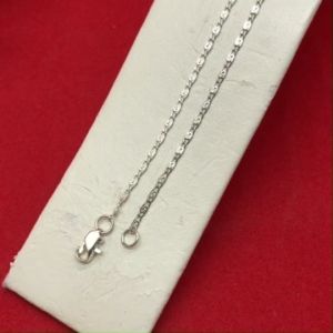 สร้อยคอลายก้นหอย เลสแบน 16 นิ้ว ชุบเงิน ใส่ได้ทุกโอกาส ใส่อาบน้ำได้ พร้อมส่ง รูปถ่ายจากสินค้าจริง