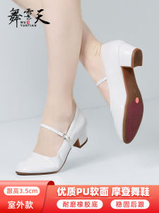 Professional Modern Dance Shoes White Dancing Shoes mid Heel Dancing Shoes Square Dance Ladies Latin Dance Soft Bottom