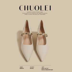CHUOLEI | Elegant Summer French Style Fine Heel Buckled Single Shoe