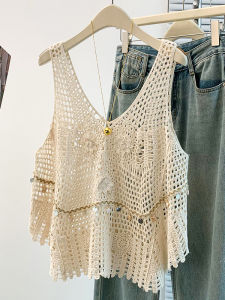 AIYITI | Lace Openwork Plus Size Tank Top Outerwear