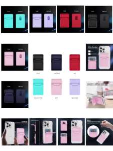 Sunward | For All Cell Phone Models For MagSafe Super Strong Magnetic Wallet Bank Cards Holder Slot Ultra-thin Skin Feel PC Magnetic Cover