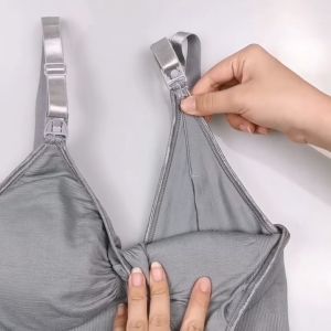 Plus Size Menyusu Bayi Baby Nursing Bra Handfree Pumping Cotton Pregnant Maternity Sleeping Bra Women Singlet Nursing Maternity Breastfeeding Vest Top Pregnant bra