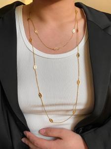 สร้อยคอสัตว์จิ้งหรีดสีทองแบบยาวสำหรับผู้หญิง เครื่องประดับแฟชั่นฤดูใบไม้ร่วง/ฤดูหนาว สร้อยคอทองแดงผสมน้ำหนักเบา สไตล์ไฮเอนด์