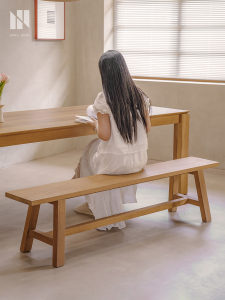 NONG HOME | Vintage Retro Minimalist Teak Wood Long Bench