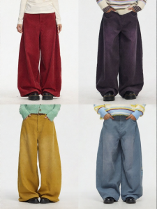 JNXS | Quần Ống Thẳng Đa Sắc Corduroy Retro Washed