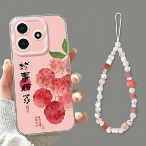 CIJING | Shockproof Silicone Case for Smartphone Transparent Good Luck Text