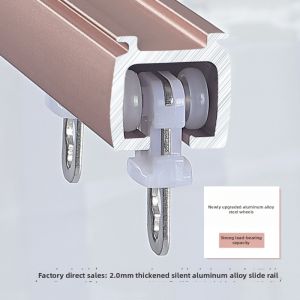 Thickened New Single Track Top Mount Silent Curtain Rod