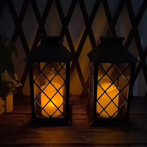 Automatic LED Solar Candle Light Sensor Hanging Lantern Outdoor Waterproof Garden Grave Lawn Light Outdoor Garden Light