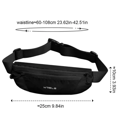 WRELS Man/Woman Running Sports Belt Wasit Pack Pockets Marathon Jogging Bag Outdoor Sports Cycling Phone Waist Bags Waterproof