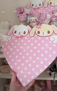 New Cute Cartoon Bunny Felt Decoration Cork Board Wall Photo Message Board Wall Punch-free No Damage The Wall Room Decoration Q