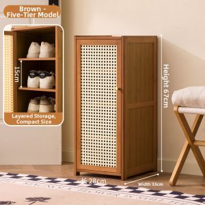 KAIPAQI | Ultra-slim Entryway Shoe Storage Cabinet 28cm