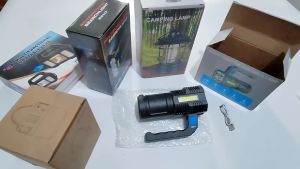 Waterproof Handheld Searchlight LED COB Rechargeable Flashlights Multifunctional Portable Torch for Emergency Outdoor Camping