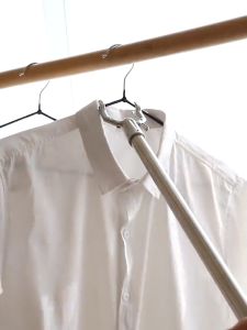 BOSSLU Tongkat Jemuran Pengait Pakaian Tongkat Hanger Bisa Setel 3DD85