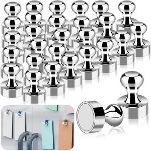 2/4pcs Super Strong Neodymium Magnetic Push Pins Suction Cup Push Pins Durable Steel Magnet Push Pins for Refrigerator Whiteboard Kitchen