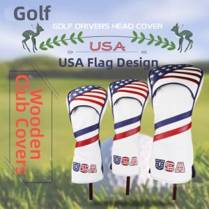 USA-Design Patchwork Plush High-Quality PU Waterproof Wood Club Head Cover
