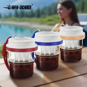 MHW-3BOMBER Cold Brew Cup 530ml Iced Coffee Maker Portable Iced Coffee/Tea Infuser with Airtight Lid Water Bottle Travel Mug
