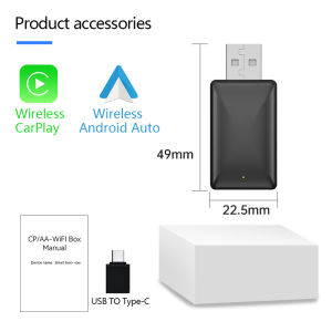 [SG] 2in1 Mini Wired to Wireless Carplay Adapter Plug and Play Wireless Android Auto Apple Carplay Dongle Smart Mini Box