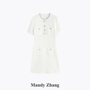 Elegant Design Sparkling White Mini Dress